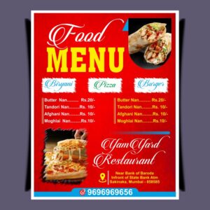 Download Restaurant Menu Card Template