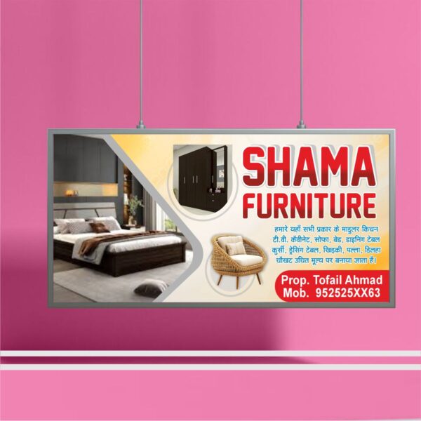 Furniture Shop Banner Design CDR file editable matter