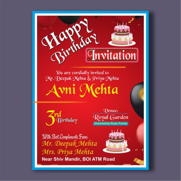 birthday wish card cdr