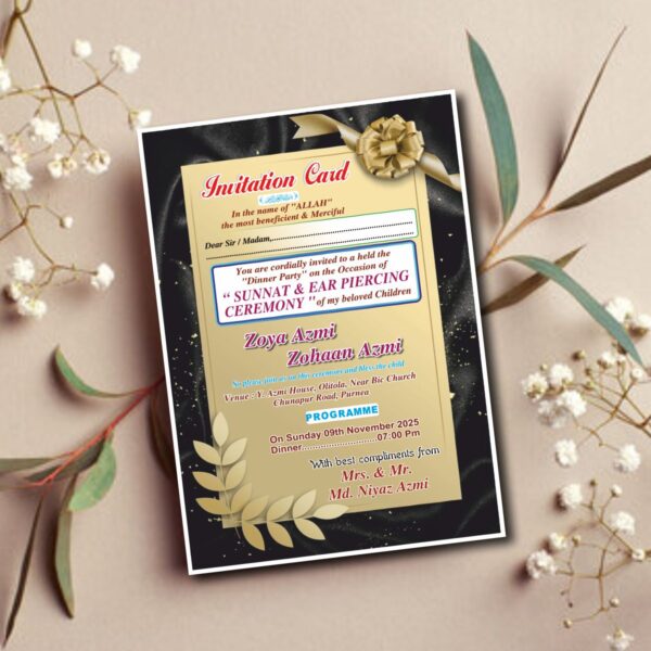 Ear Piercing Ceremony Design CDR File