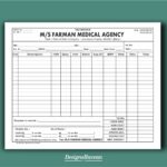 Medical agency Bill book Design