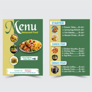 Menu Card Designs cdr file