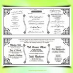 Muslim wedding card english urdu matter