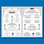 Muslim wedding card square shape